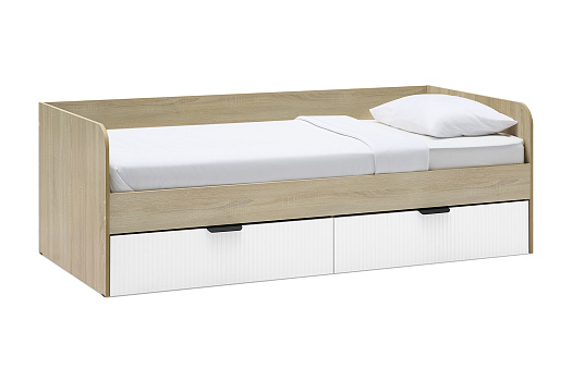 Кровать Норд Line КРД03-90 0.9 м дуб сонома / софт пломбир