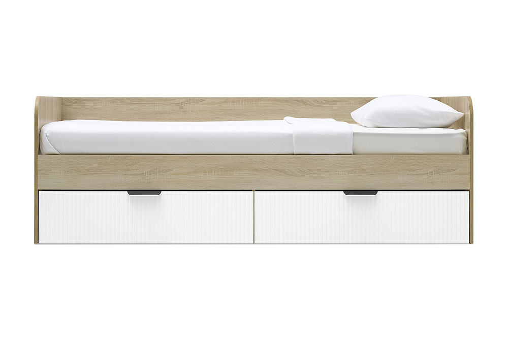 Кровать Норд Line КРД03-90 0.9 м дуб сонома / софт пломбир
