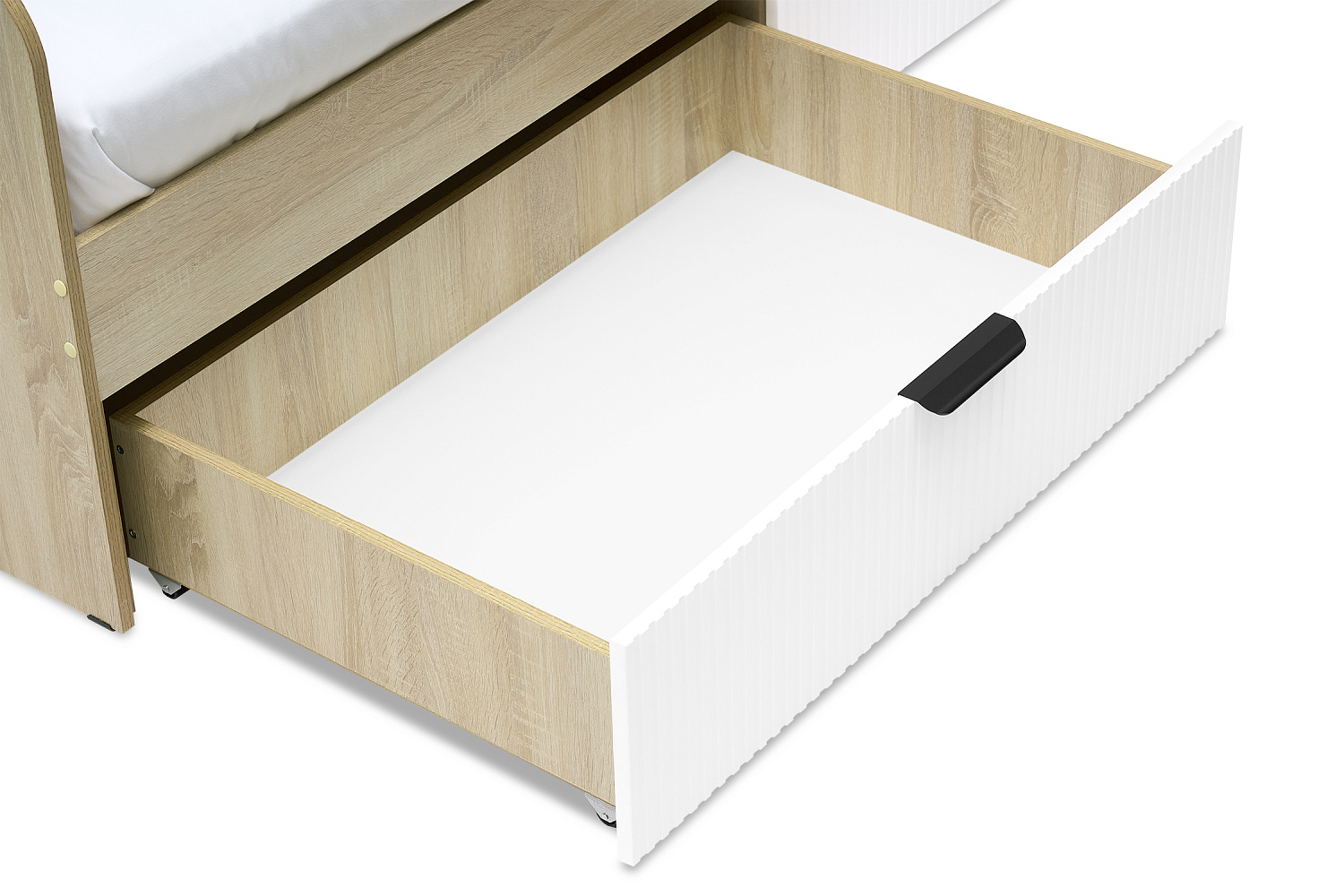 Кровать Норд Line КРД03-90 0.9 м дуб сонома / софт пломбир