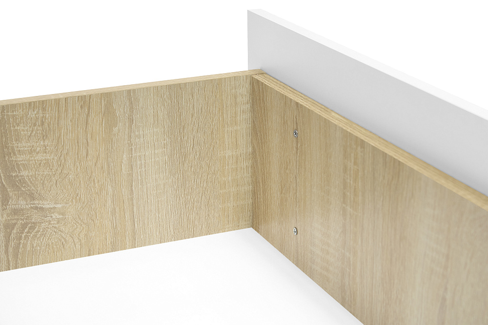 Кровать Норд Line КРД03-90 0.9 м дуб сонома / софт пломбир