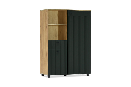 Шкаф двухдверный Ливенто дуб золотой / олива софт