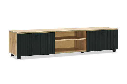 ТВ-тумба с нишей Ливенто дуб золотой / олива софт