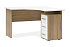 Стол компьютерный угловой Лайт-2 дуб сонома / белый
