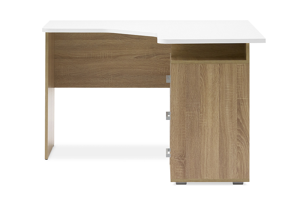 Стол компьютерный угловой Лайт-2 дуб сонома / белый