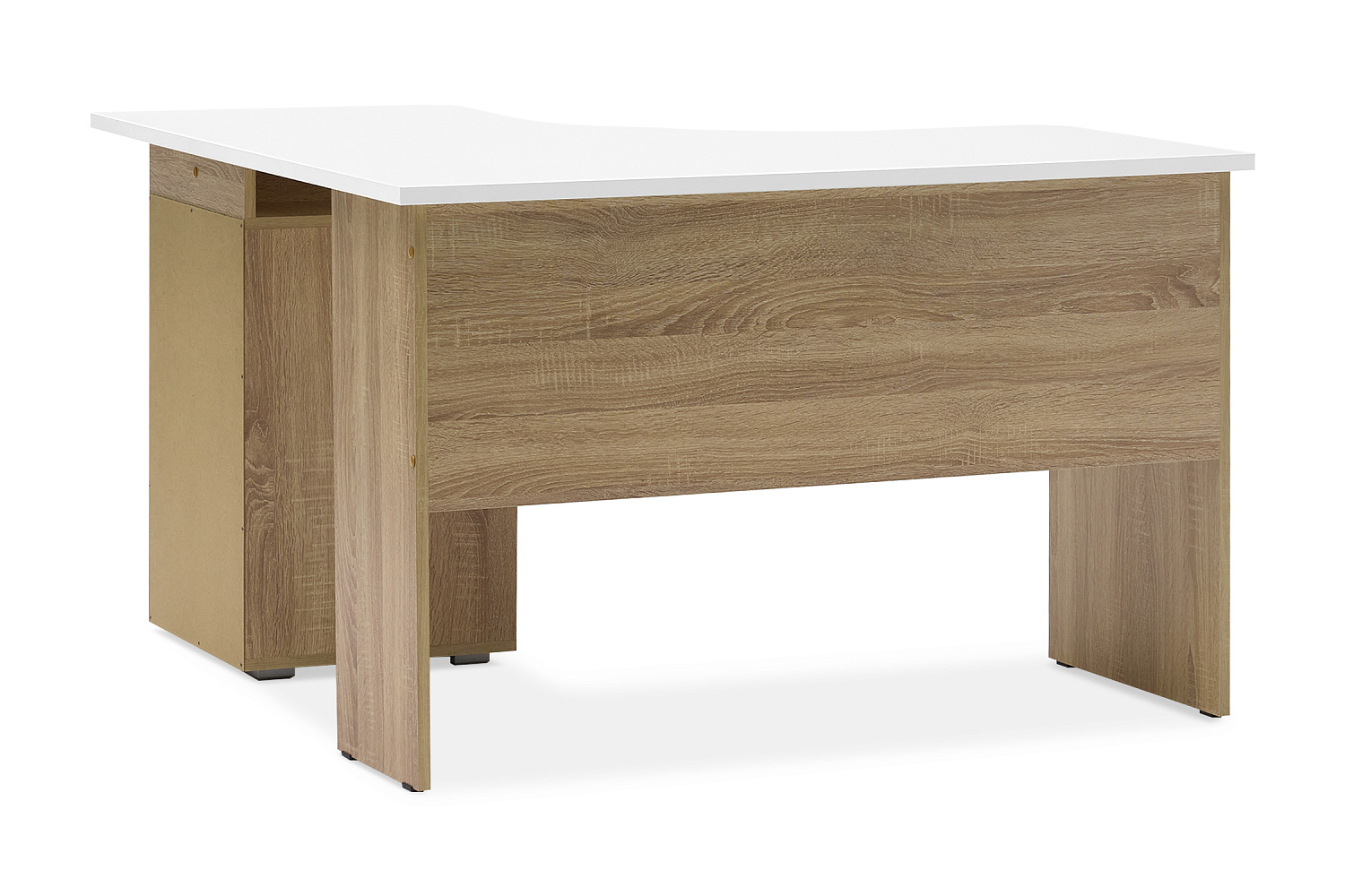 Стол компьютерный угловой Лайт-2 дуб сонома / белый