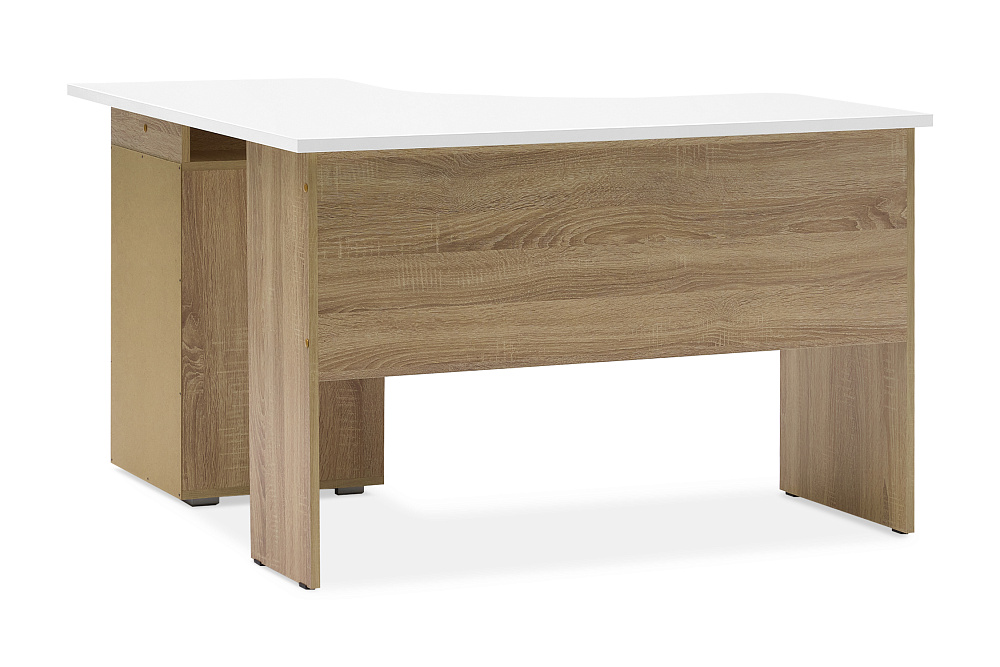 Стол компьютерный угловой Лайт-2 дуб сонома / белый