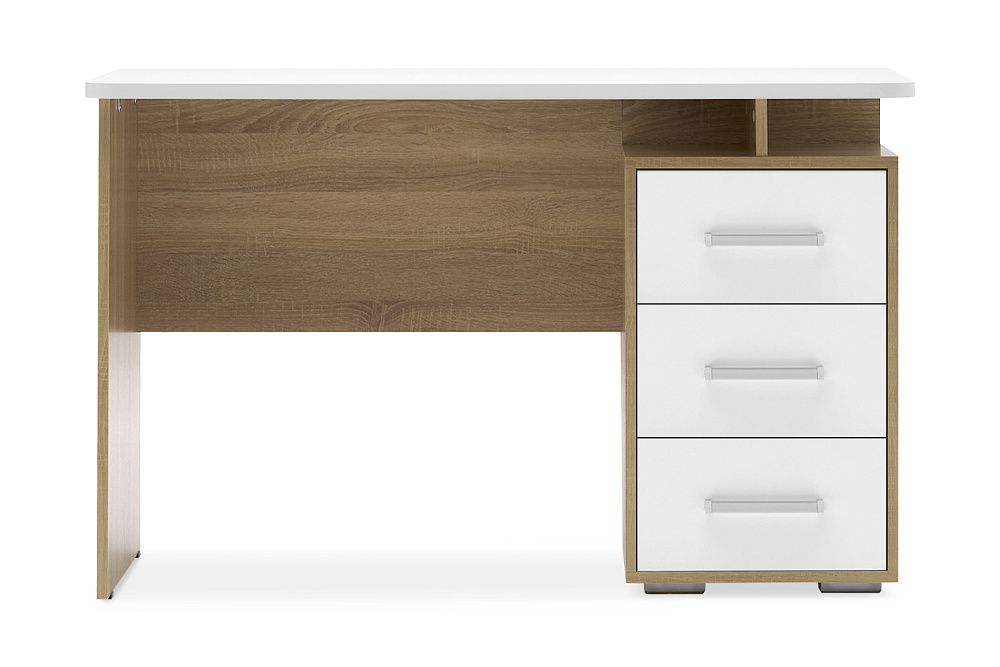 Стол компьютерный Лайт-2 дуб сонома / белый