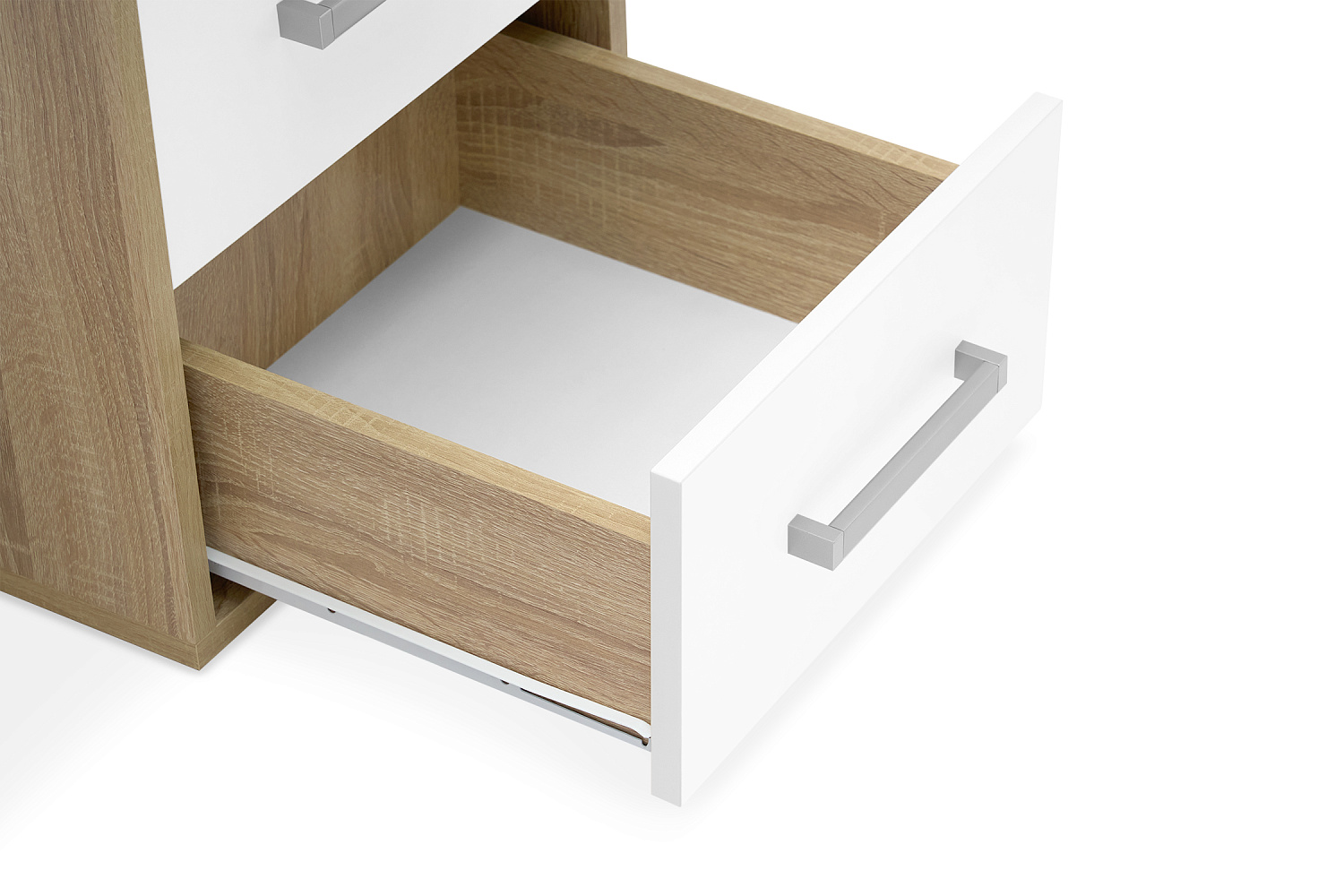 Стол компьютерный Лайт-2 дуб сонома / белый