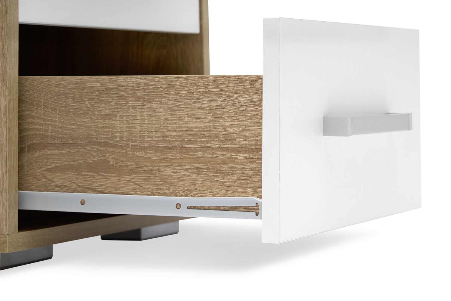 Стол компьютерный Лайт-2 дуб сонома / белый