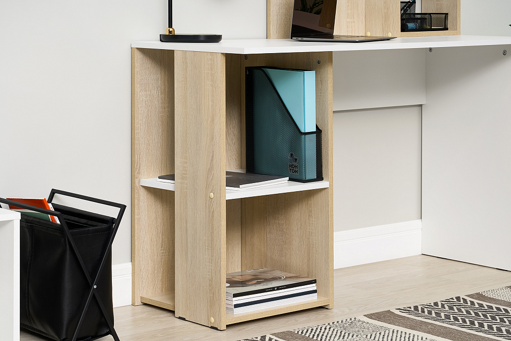 Компьютерный стол Олимп дуб сонома / белый