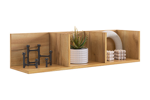 Полка навесная №2 Рич дуб крафт золотой 