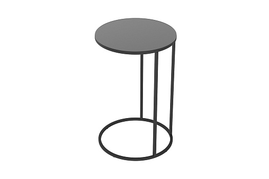 Стол придиванный Остин Glass чёрная лакобель / чёрный