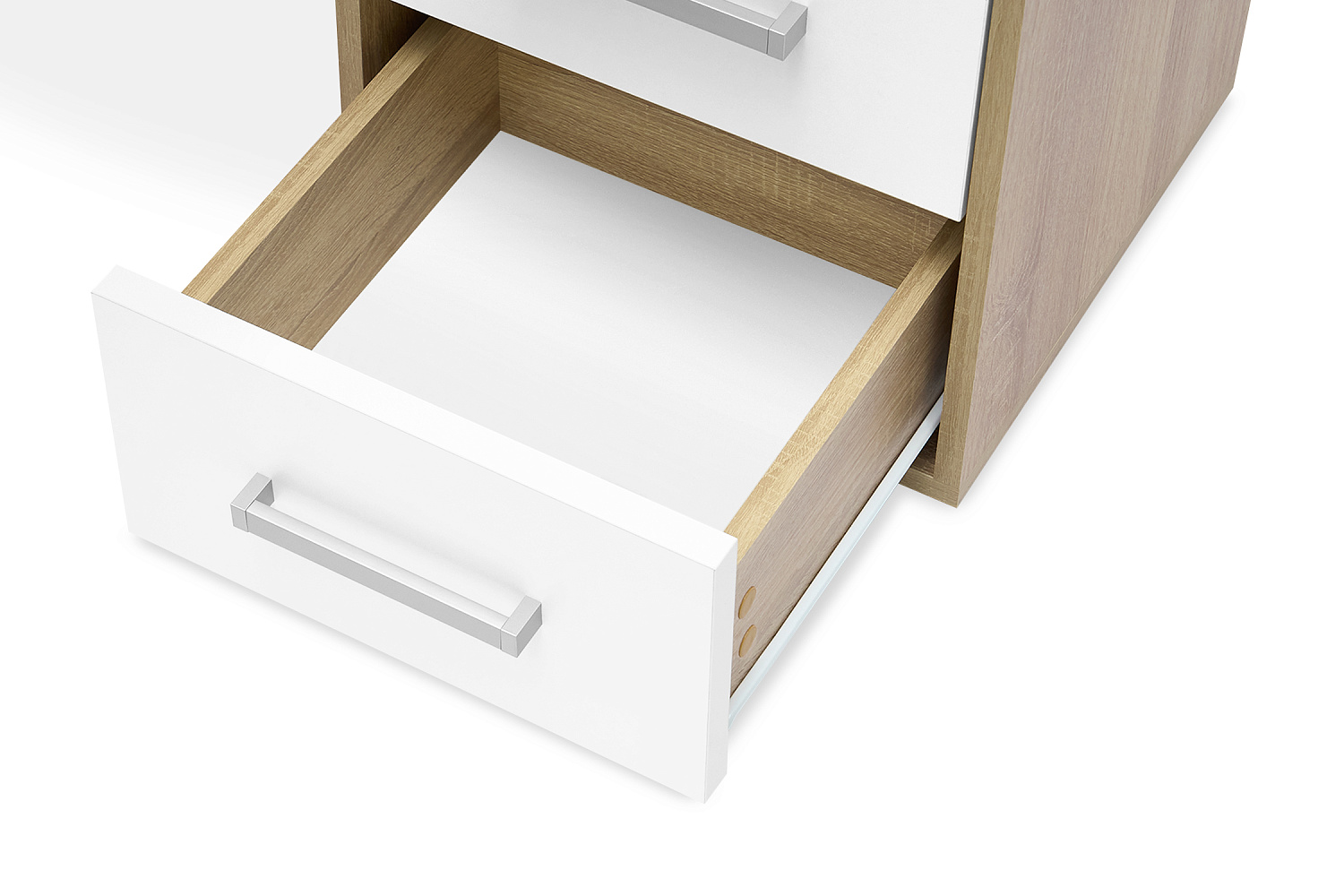 Стол компьютерный угловой Лайт-2 дуб сонома / белый