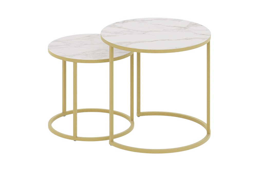 Комплект журнальных столов Верона белый глянец 