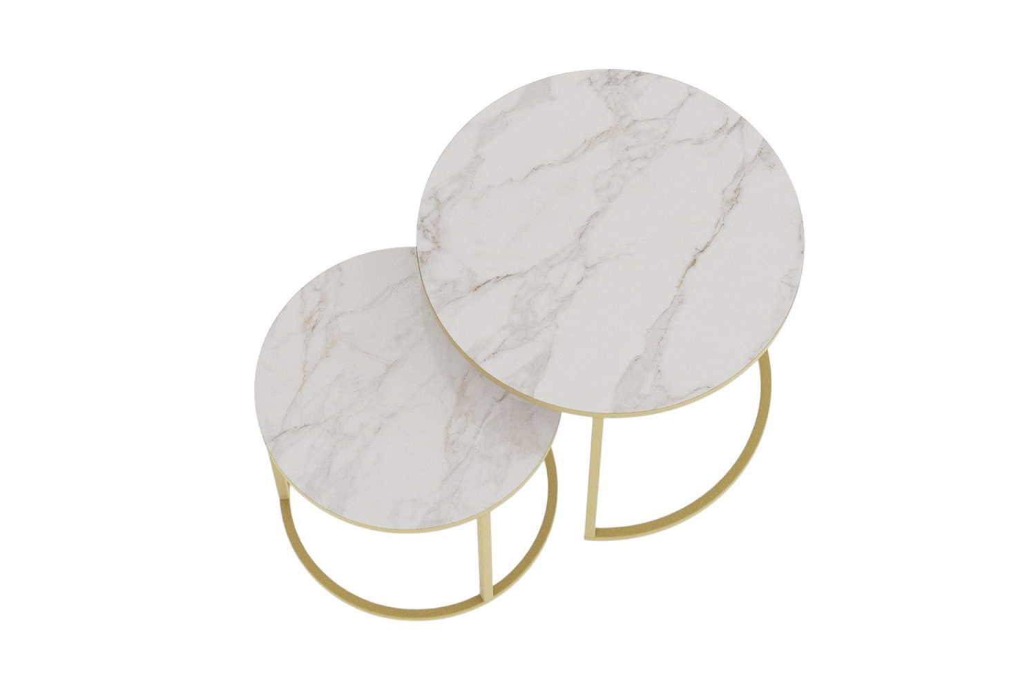 Комплект журнальных столов Верона белый глянец 