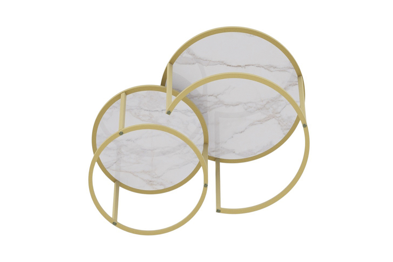 Комплект журнальных столов Верона белый глянец 