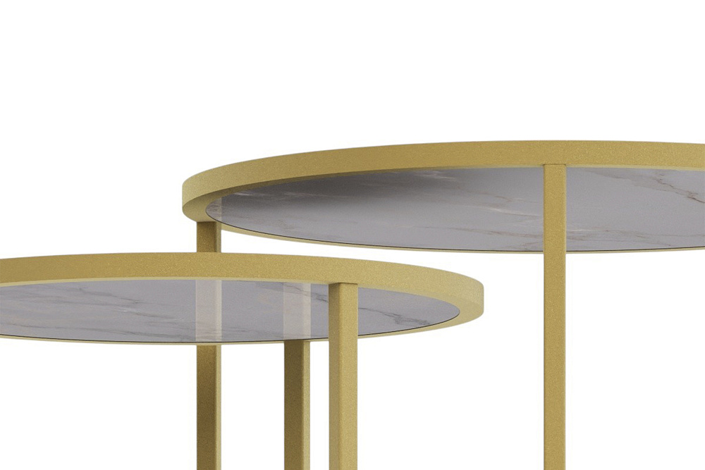 Комплект журнальных столов Верона белый глянец 