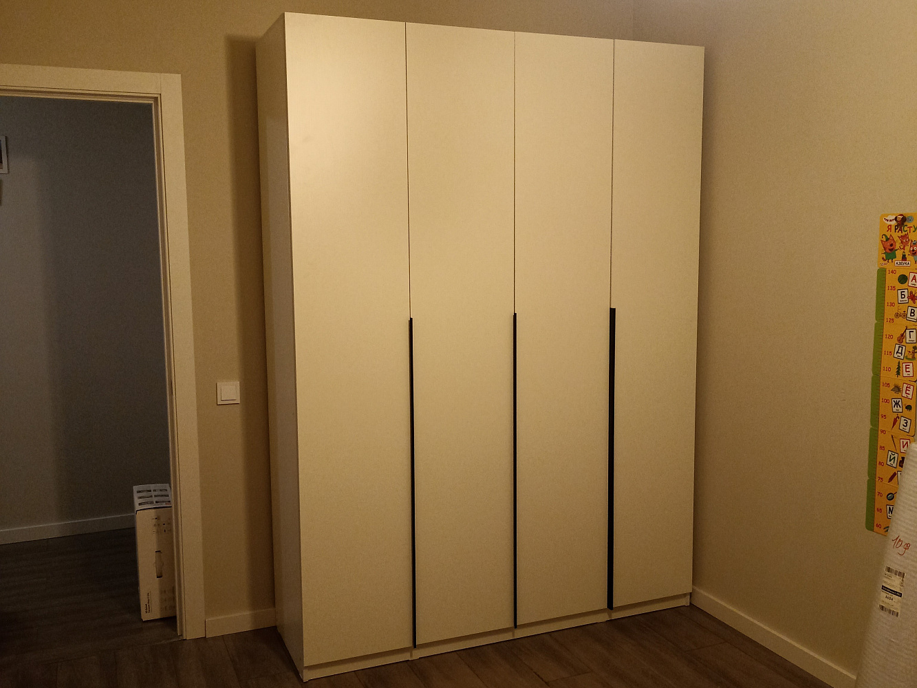 Шкаф 4-х створчатый Тивина графит серый