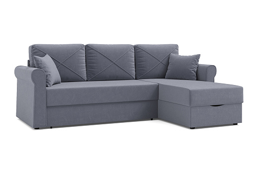 Диван угловой дельфин Лира серый