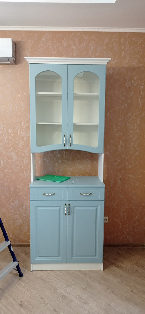 Буфет Констанция 2-х створчатый белый матовый / джинс