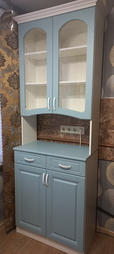 Буфет Констанция 2-х створчатый белый матовый / джинс