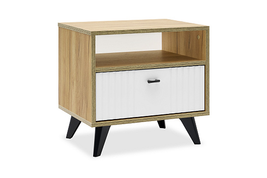 Тумба прикроватная Ливенто дуб золотой / белый матовый
