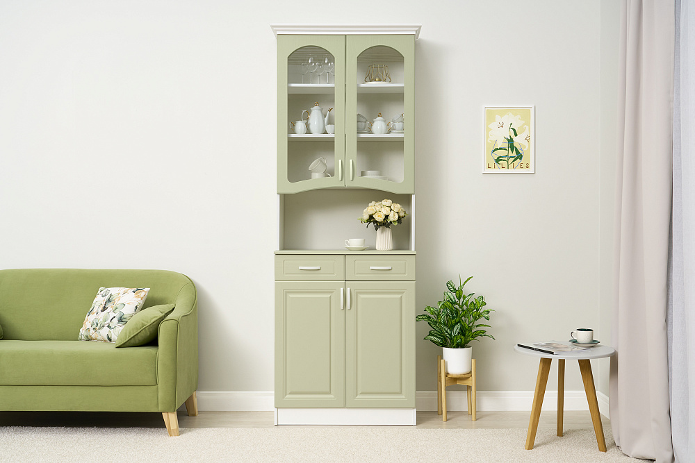 Буфет Констанция 2-х створчатый фисташковый
