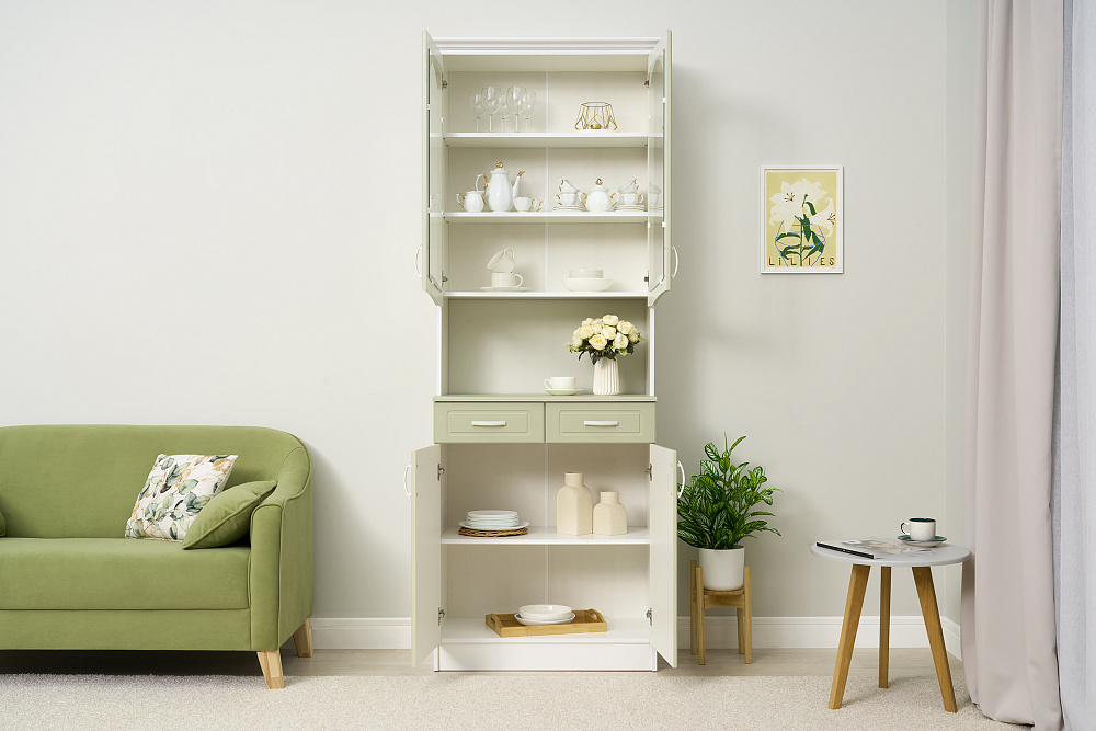 Буфет Констанция 2-х створчатый фисташковый