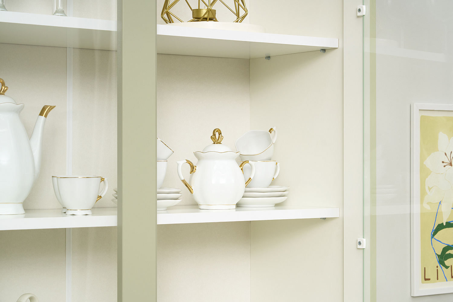 Буфет Констанция 2-х створчатый фисташковый