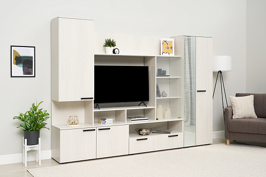 Гостиная Денди ГС-02 ясень белый