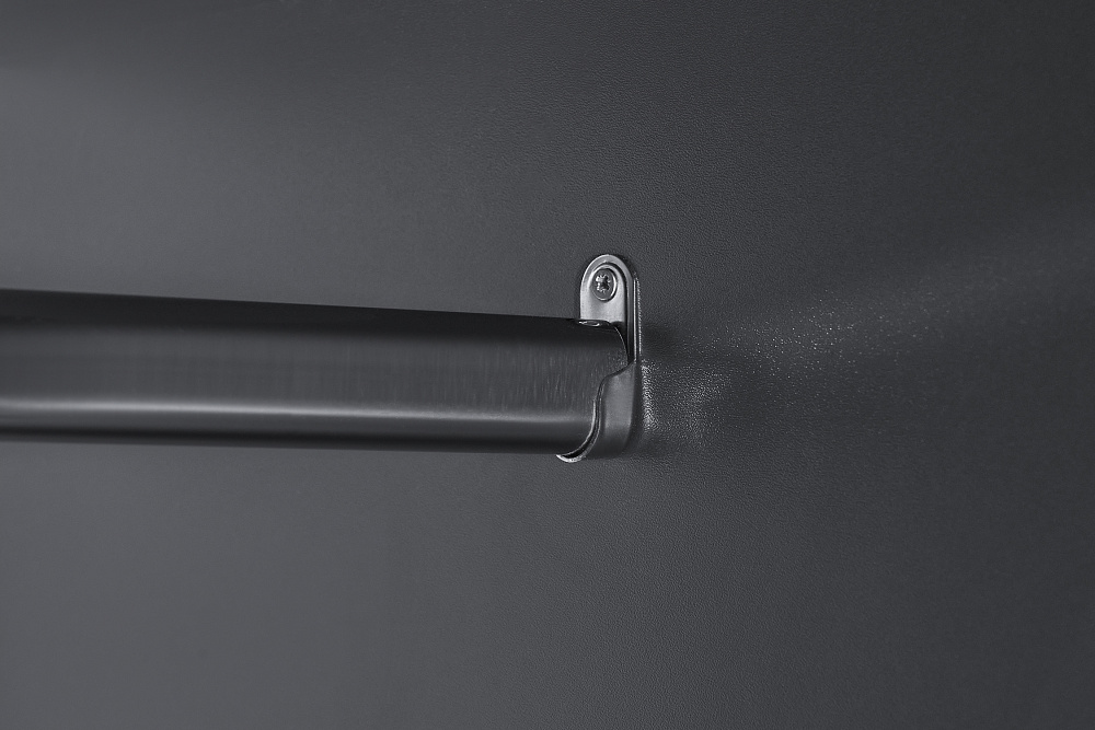 Шкаф 2-х створчатый Берген с зеркалом серый графит