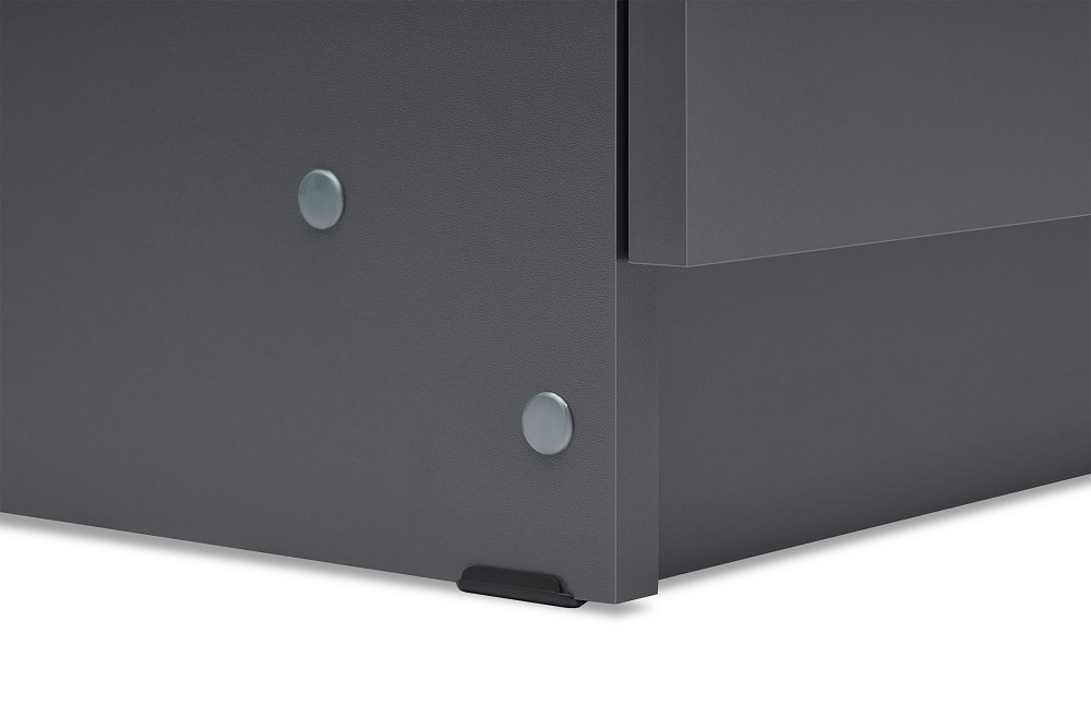 Шкаф 2-х створчатый Берген с зеркалом серый графит