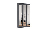 Шкаф 3-х створчатый Берген с зеркалами серый графит 