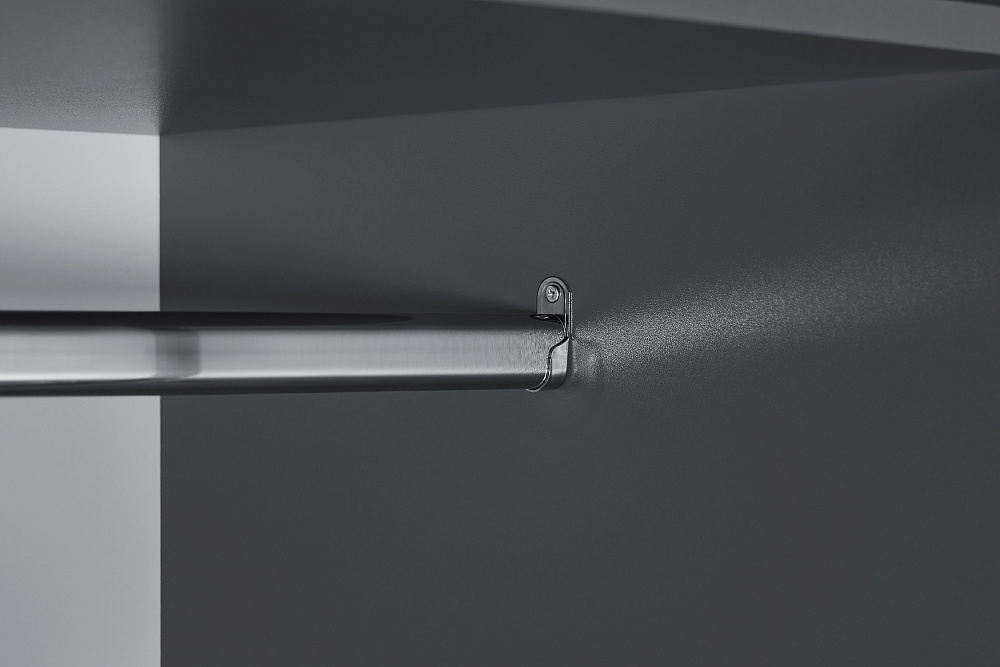 Шкаф 4-х створчатый Берген 1.6 м с зеркалами серый графит