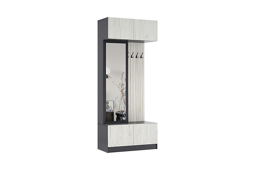 Прихожая Теллин графит / дуб крафт белый