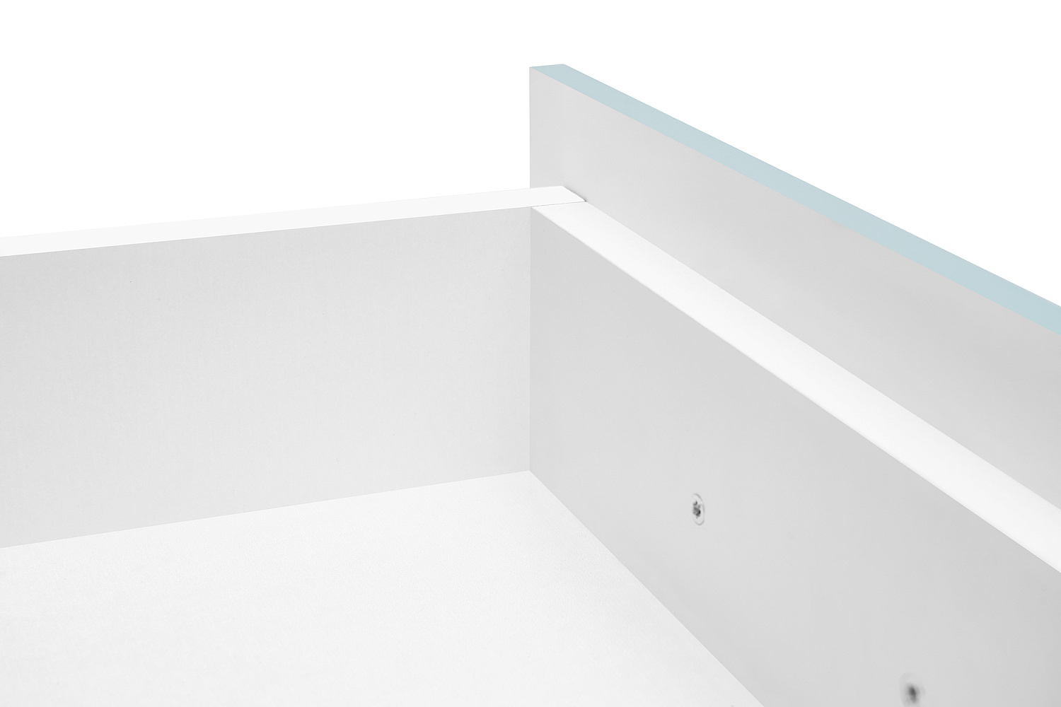 Буфет Констанция 2-х створчатый белый матовый / голубой