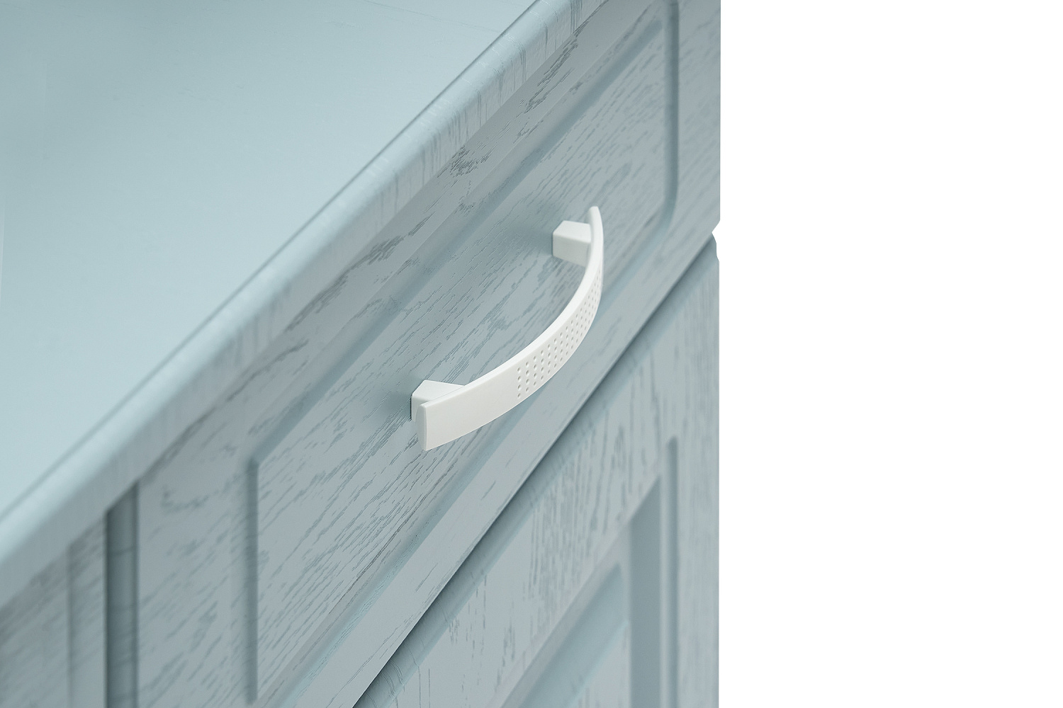 Буфет Констанция 2-х створчатый белый матовый / голубой