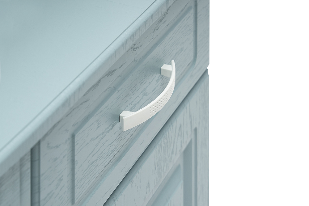 Буфет Констанция 2-х створчатый белый матовый / голубой