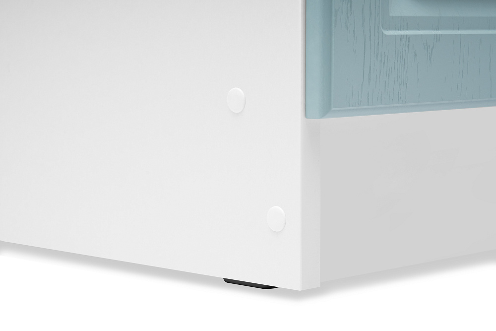 Буфет Констанция 2-х створчатый белый матовый / голубой