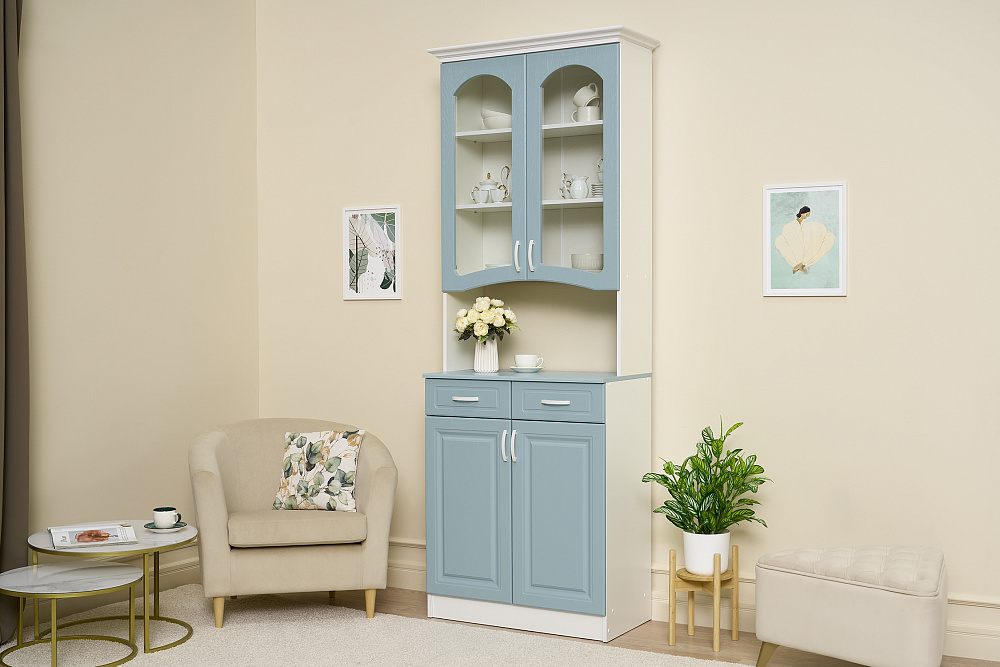 Буфет Констанция 2-х створчатый голубой