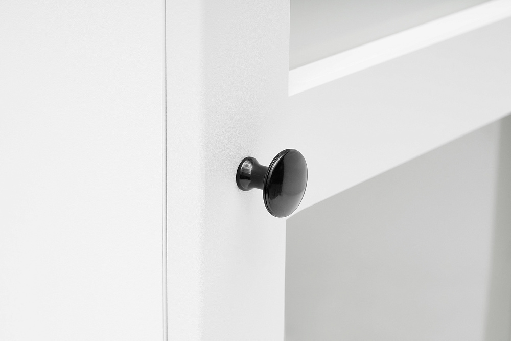 Шкаф-витрина Остин 16.394.03 белый шагрень / дуб золотой