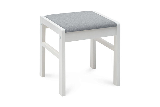 Табурет Модерн с мягкой крышкой белый / серый 