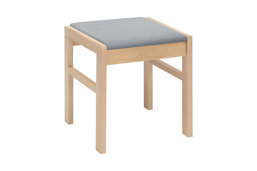 Табурет Модерн с мягкой крышкой дуб натуральный / серый