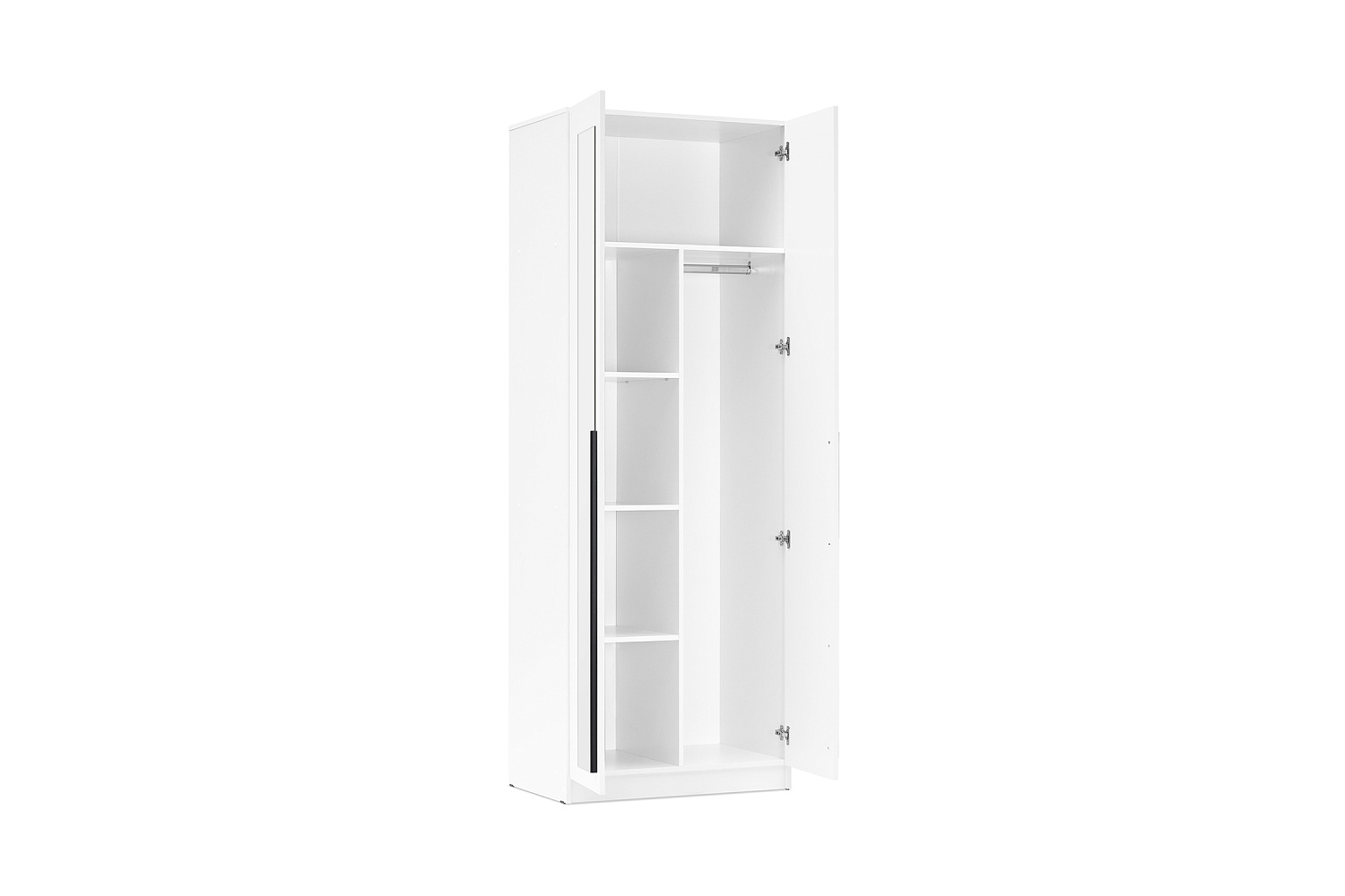 Шкаф 2-х створчатый Берген с зеркалами белое дерево