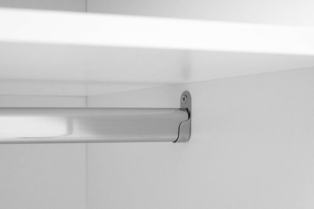 Шкаф 2-х створчатый Берген с зеркалами белое дерево