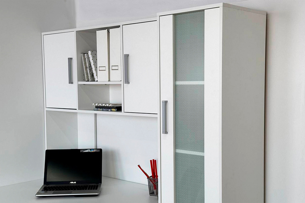 Надстройка для стола компьютерного Лайт-2 белый