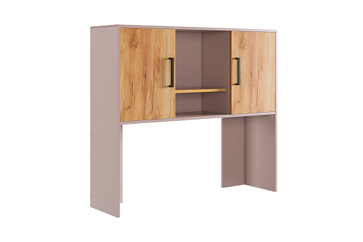 Надстройка для стола компьютерного Лайт-2 кашемир / дуб крафт золотой