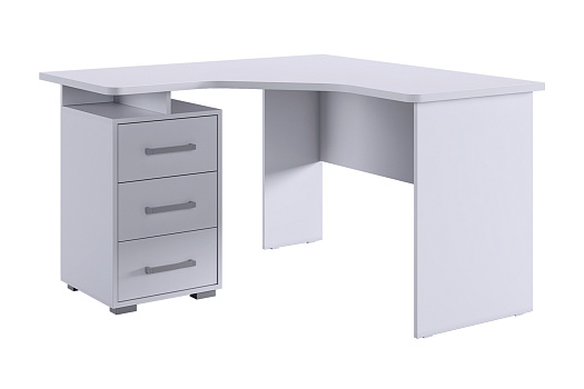 Стол компьютерный угловой Лайт-2 белый