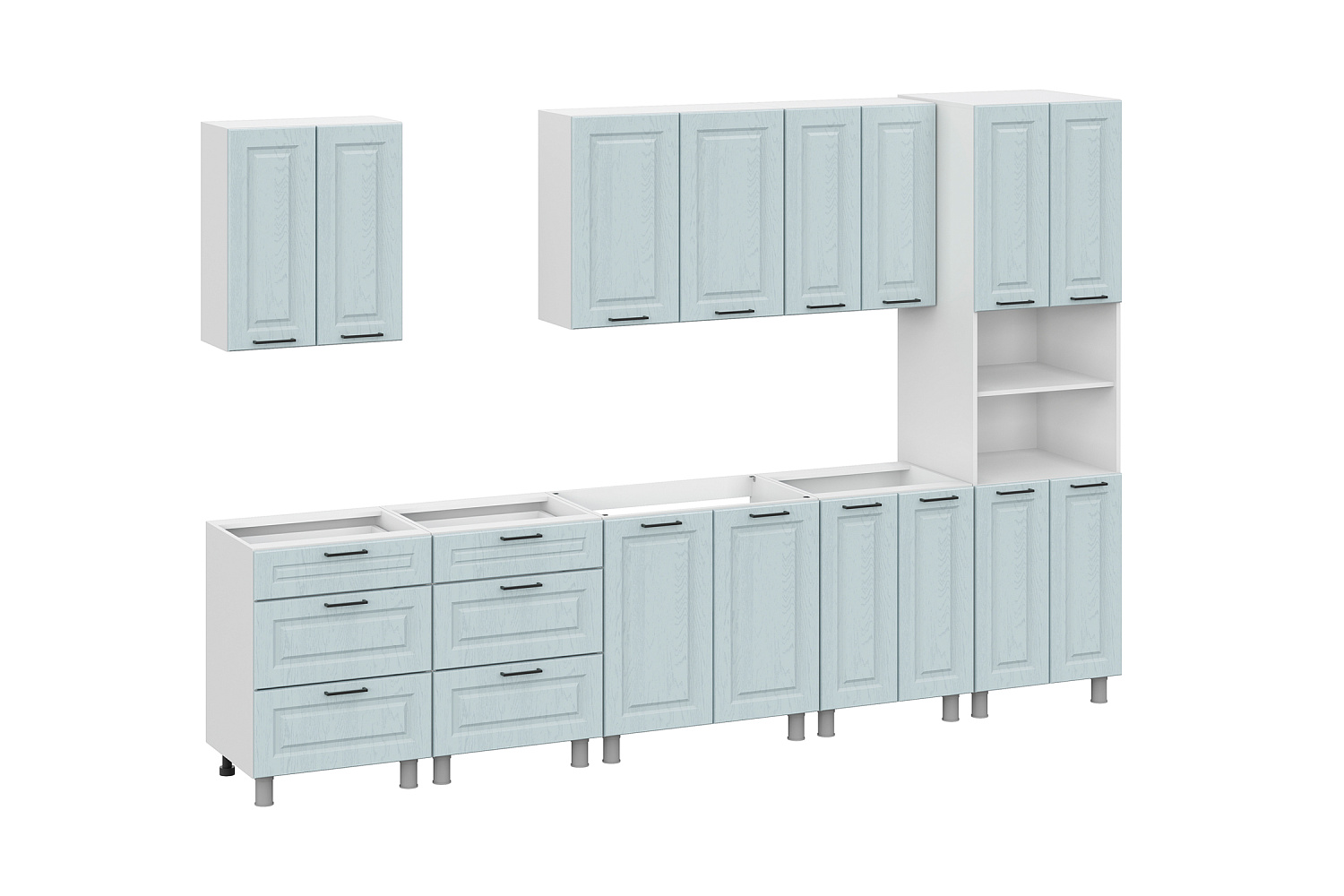 Модульная кухня Портленд деним голубой