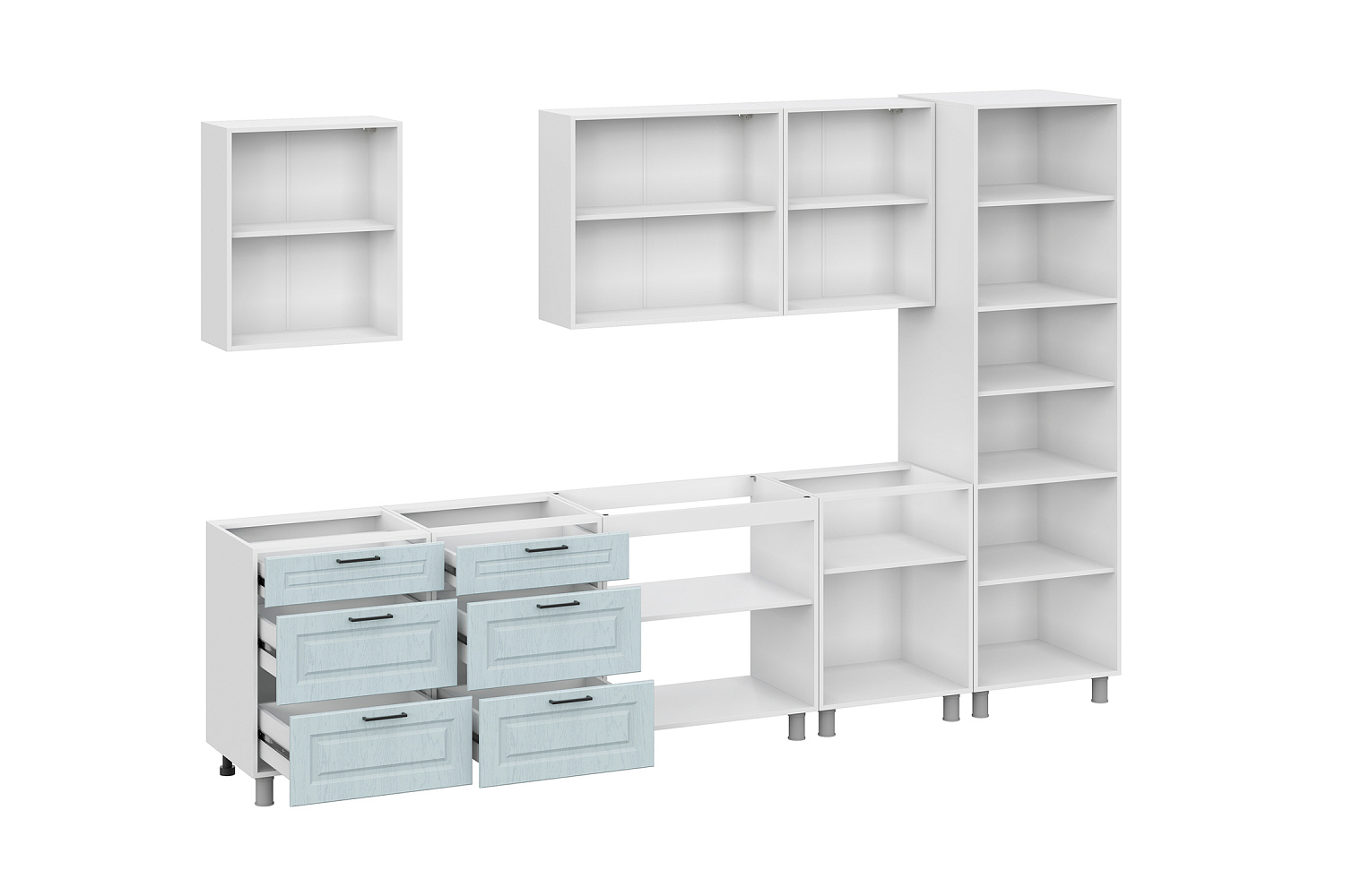 Модульная кухня Портленд деним голубой